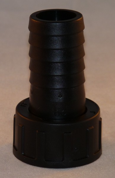 Sammleranschluss aus PP, schwarz 1 Zoll/25mm